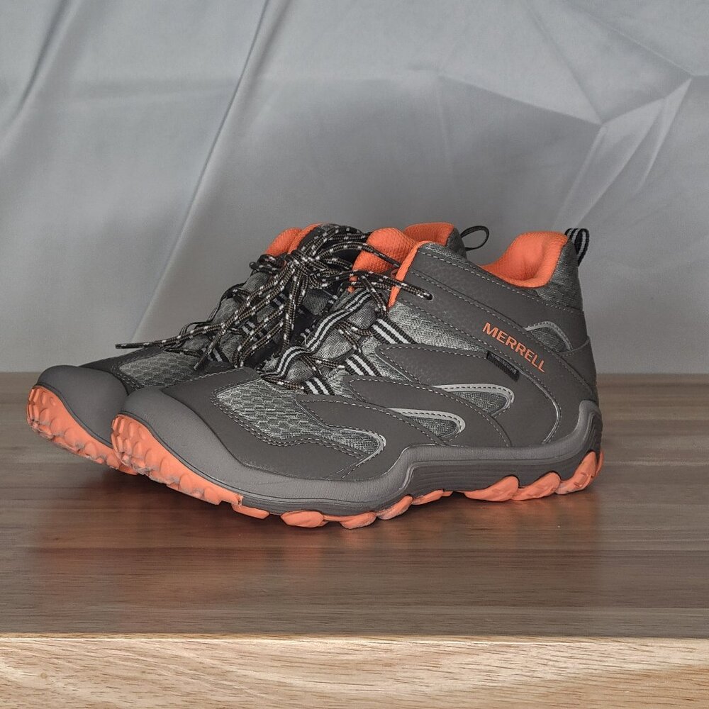 Merrell Kids Gray and Orange Trail Sneakers